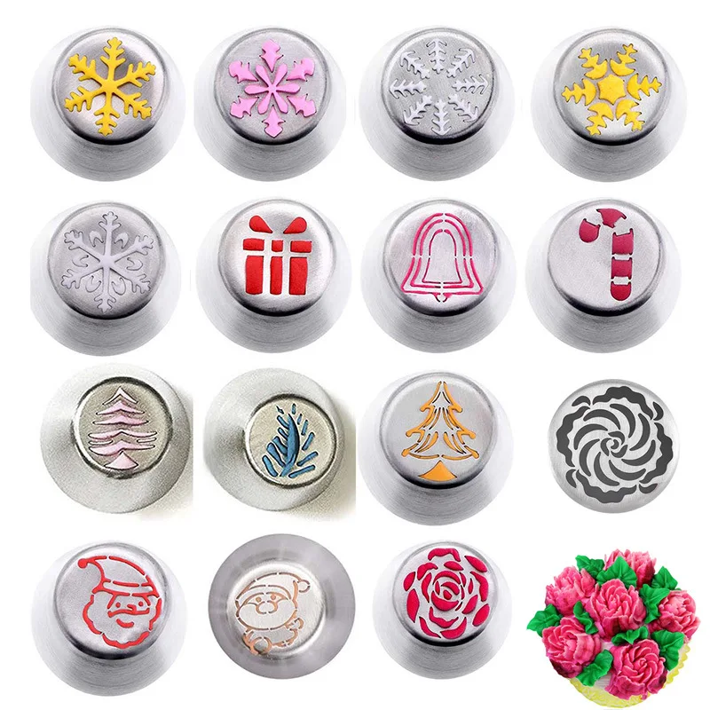 Nozzles Cake 1/5 Pcs Christmas Flower Mouth Decoration Tool Russian Seamless Forming Cream Baking Tips Dessert Accessories Decor
Nozzles Cake 1/5 Pcs Christmas Flower Mouth Decoration Tool Russian Seamless Forming Cream Baking Tips Dessert Accessories Decor