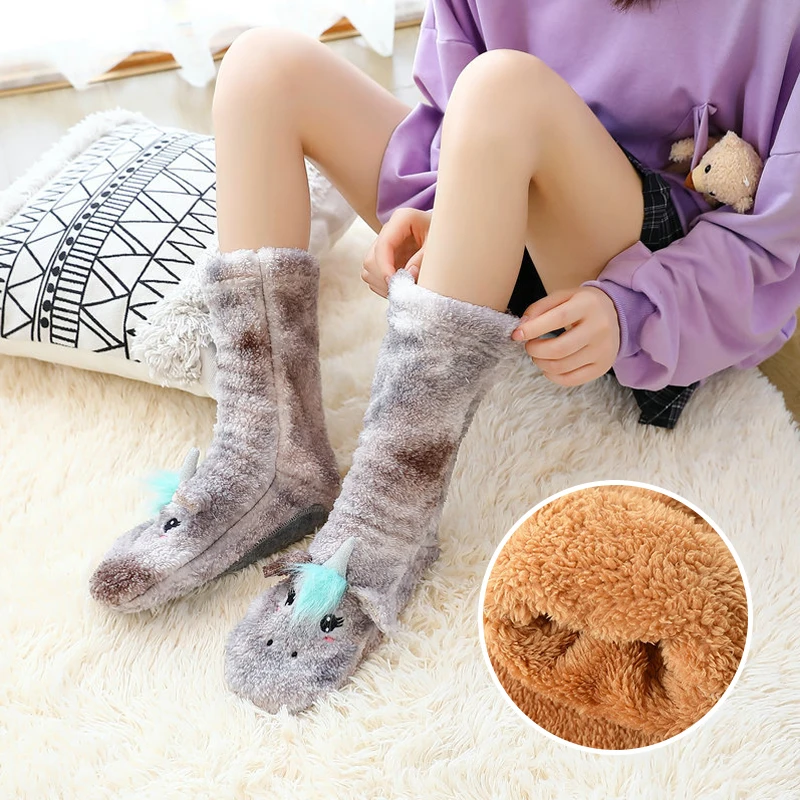 Winter Thick Berber Fleece Thermal Socks Woman Cold Resistant Floor Socks Non-slip Cute Cartoon Unicorn Christmas Socks Women
Winter Thick Berber Fleece Thermal Socks Woman Cold Resistant Floor Socks Non-slip Cute Cartoon Unicorn Christmas Socks Women