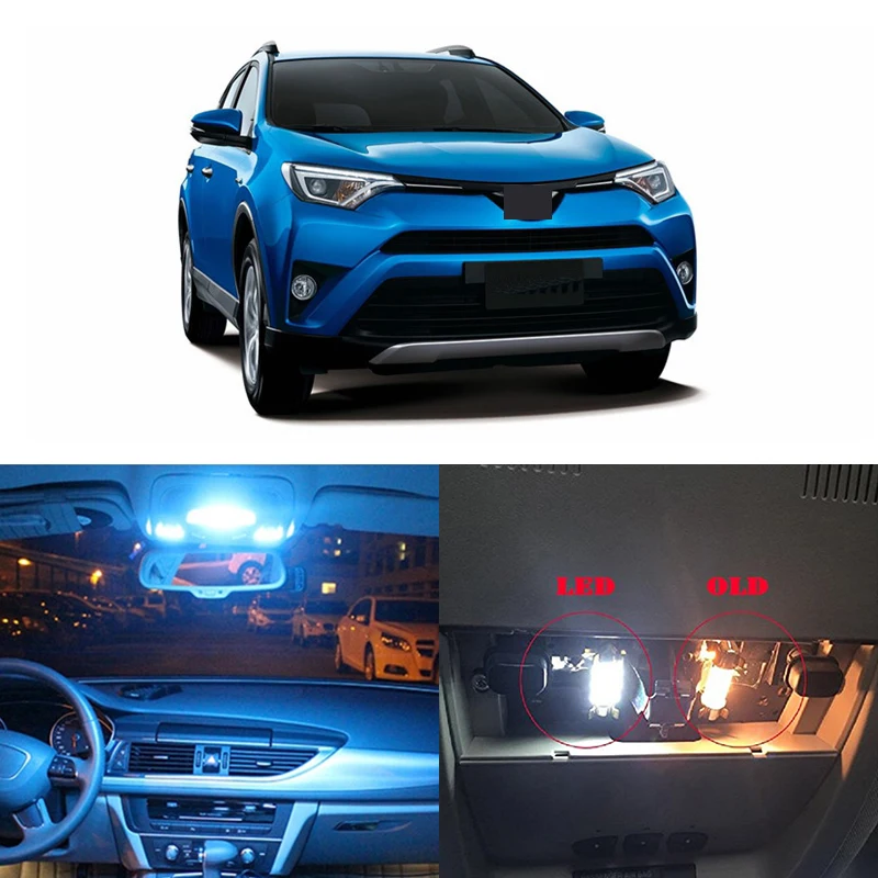 10pcs White LED Lights Bulb T10 W5W Canbus Interior Kit for Toyota RAV4 2013-2015 Map Dome Trunk License Plate Light
10pcs White LED Lights Bulb T10 W5W Canbus Interior Kit for Toyota RAV4 2013-2015 Map Dome Trunk License Plate Light
