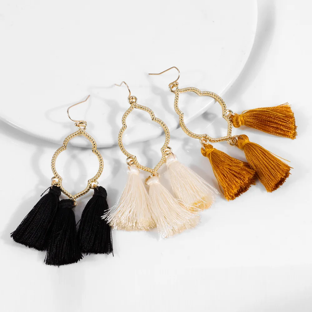 Copper Long Tassel Earrings Boho Black Brown Silk Fabric Thread Flower Drop Statement Earring For Women Dangle Jewelry
Copper Long Tassel Earrings Boho Black Brown Silk Fabric Thread Flower Drop Statement Earring For Women Dangle Jewelry