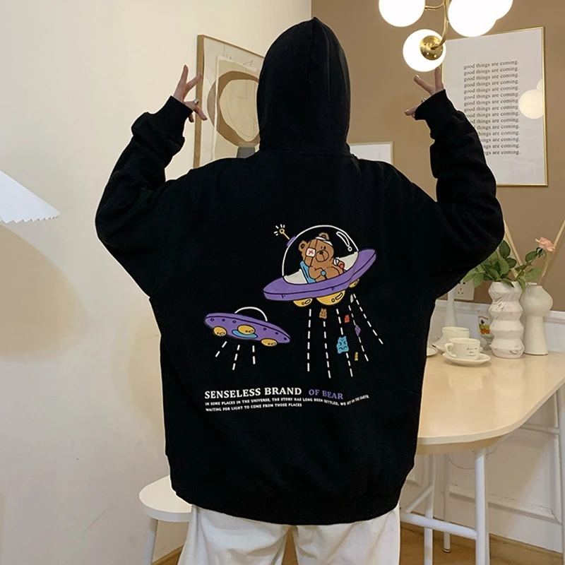 Korean Casual Oversized Hoodie Women Cartoon Letter Print Hooded Sweatshirts Plus Velvet Thickened Long Sleeve Tops Ins Hot
Korean Casual Oversized Hoodie Women Cartoon Letter Print Hooded Sweatshirts Plus Velvet Thickened Long Sleeve Tops Ins Hot