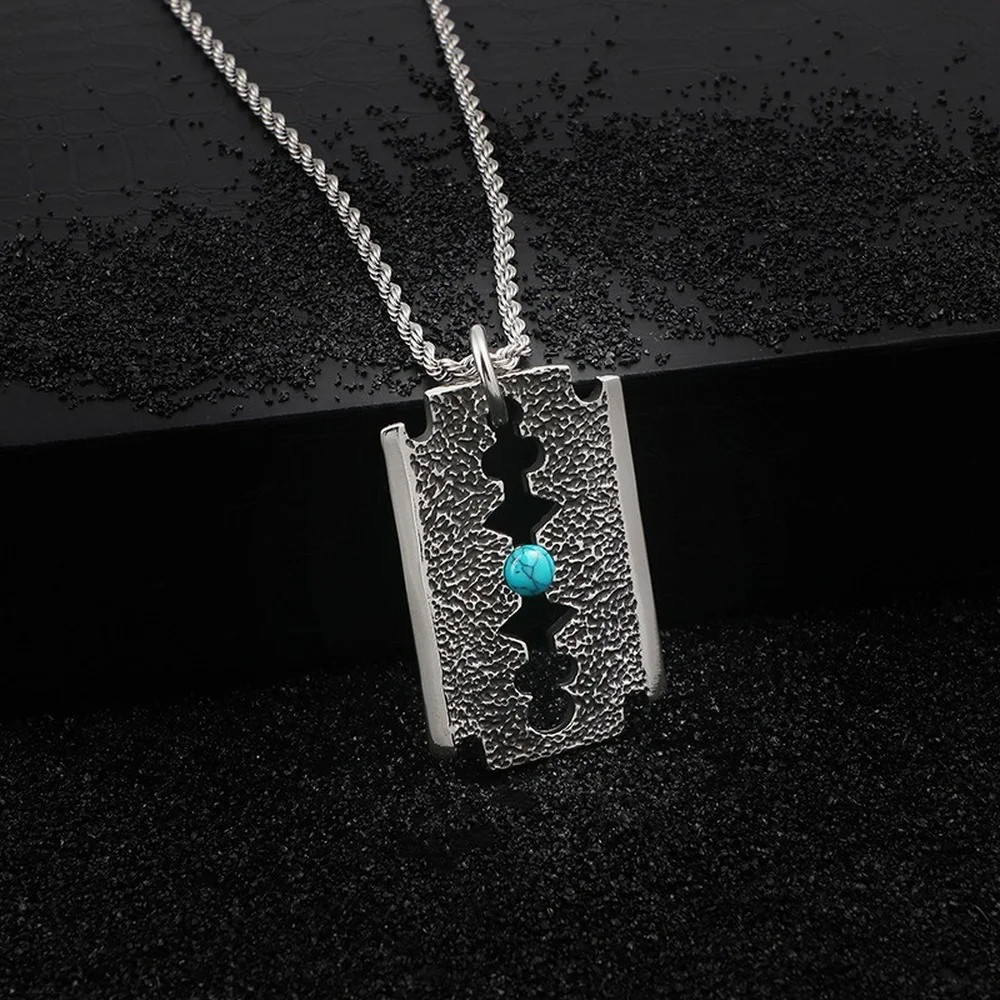 2021 New European and American Punk Style Personality Blade Pendant Charm Men's Necklace Boys Metal Jewelry Wholesale
2021 New European and American Punk Style Personality Blade Pendant Charm Men's Necklace Boys Metal Jewelry Wholesale