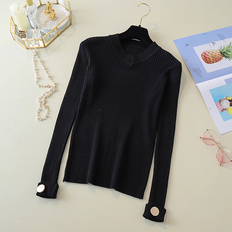 High Quality Knitted Sweater Core Spun Yarn V Neck Long Sleeve Top Autumn Winter Clothes Women 2021 New Jumper Thread Jumper 
High Quality Knitted Sweater Core Spun Yarn V Neck Long Sleeve Top Autumn Winter Clothes Women 2021 New Jumper Thread Jumper