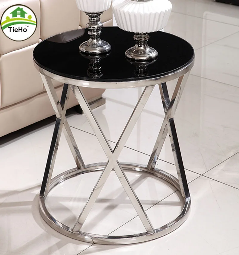50X50cm Silver Stainless Steel Round Coffee Table Home Living Room Furniture Small Table Sofa Side Black Tempered Glass Tabletop
50X50cm Silver Stainless Steel Round Coffee Table Home Living Room Furniture Small Table Sofa Side Black Tempered Glass Tabletop