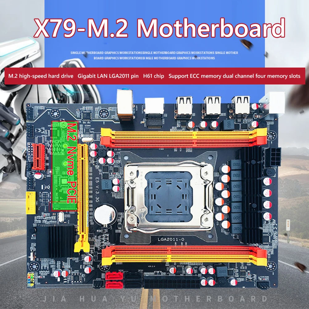 Материнская плата X79 M.2 LGA 2011 высокоскоростная USB2.0 PCI-E NVME M.2 SSD DDR3 поддержка REG ECC десктопная материнская плата
Материнская плата X79 M.2 LGA 2011 высокоскоростная USB2.0 PCI-E NVME M.2 SSD DDR3 поддержка REG ECC десктопная материнская плата