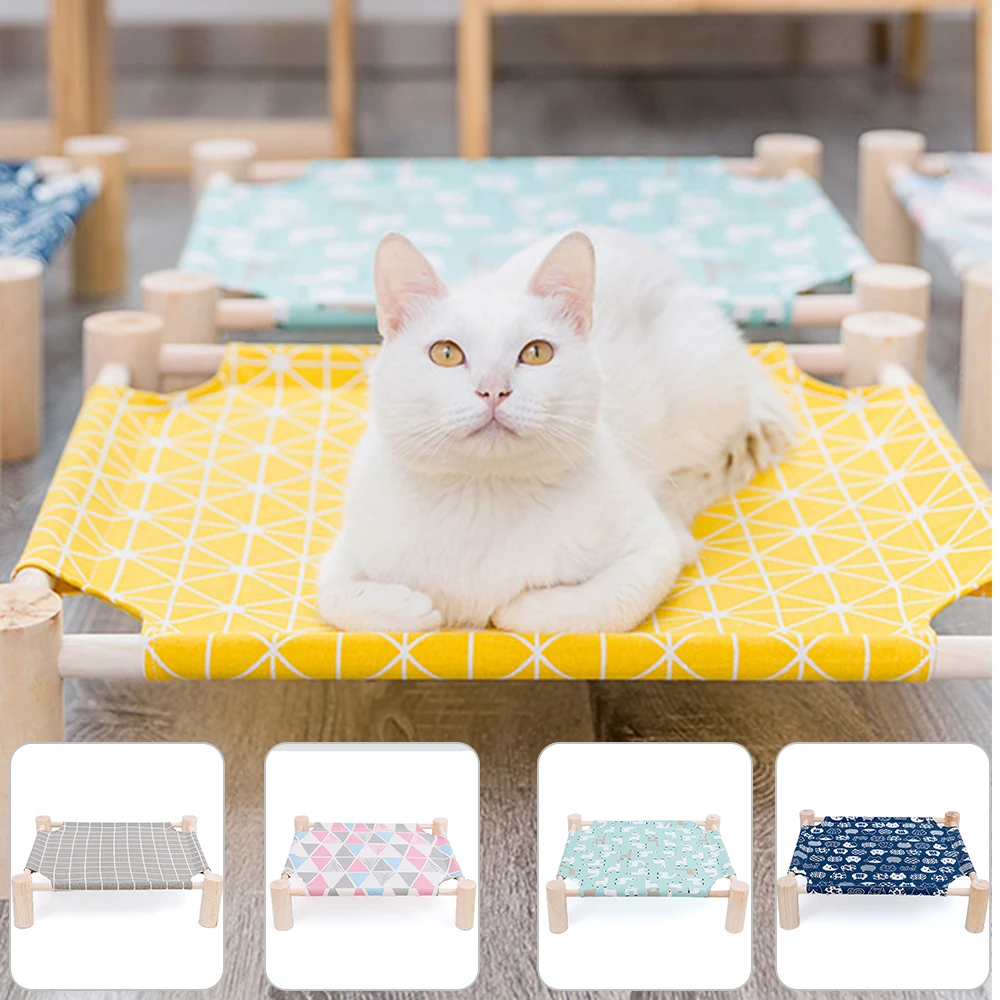 Elevated Cat Bed House Cat Hammocks Bed Wood Canvas Cat Lounge Bed for Small Rabbit Cats Dogs Durable Canvas Pet House Supplies
Elevated Cat Bed House Cat Hammocks Bed Wood Canvas Cat Lounge Bed for Small Rabbit Cats Dogs Durable Canvas Pet House Supplies