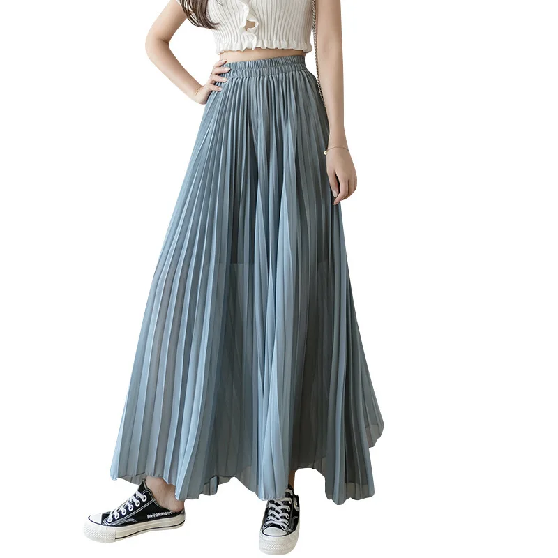 Wide Leg High Waist Cropped Pant For Women 2020 Autumn Fashion Women's Pleated Skirt Casual Loose Skirtstraight pants female
Wide Leg High Waist Cropped Pant For Women 2020 Autumn Fashion Women's Pleated Skirt Casual Loose Skirtstraight pants female