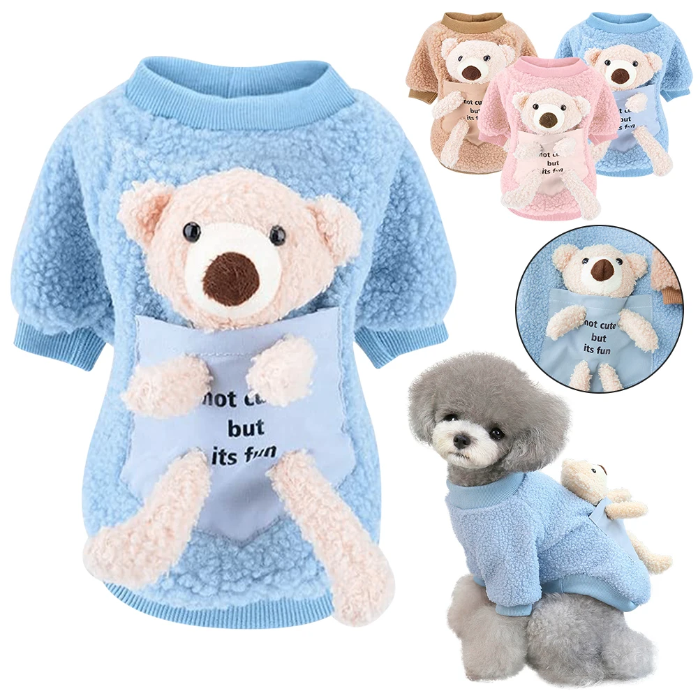 Cute Winter Dog Clothes Cartoon Clothes with a Bear Back Bulldog Coat Dogs Clothing Pet Sweater Pajamas Costume Puppy Dog Coats
Cute Winter Dog Clothes Cartoon Clothes with a Bear Back Bulldog Coat Dogs Clothing Pet Sweater Pajamas Costume Puppy Dog Coats