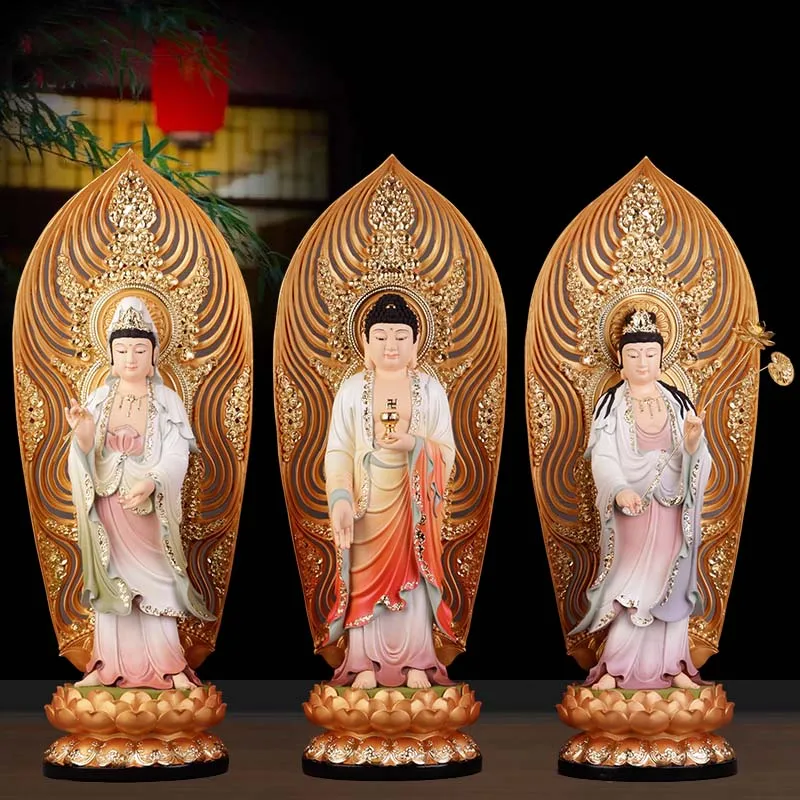 A set 3PCS Asia Buddhism HOME SHOP bring good luck bless safe health XI FANG SAN SHENG Sakyamuni Guanyin BUDDHA god statue
A set 3PCS Asia Buddhism HOME SHOP bring good luck bless safe health XI FANG SAN SHENG Sakyamuni Guanyin BUDDHA god statue