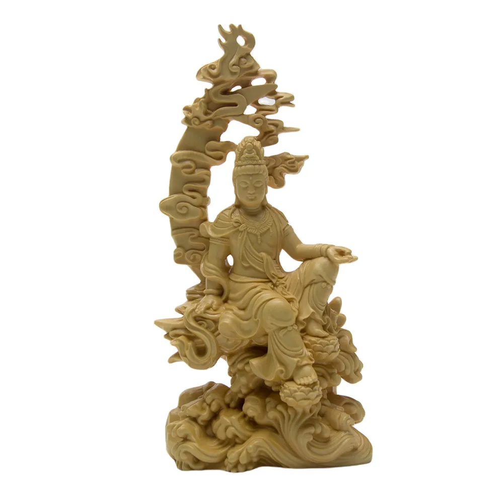 Home Decor Guanyin Craft Ornament Gifts Carving Chinese Office Sculpture Boxwood Buddha Statue Desk Kwan-yin Figure 
Home Decor Guanyin Craft Ornament Gifts Carving Chinese Office Sculpture Boxwood Buddha Statue Desk Kwan-yin Figure