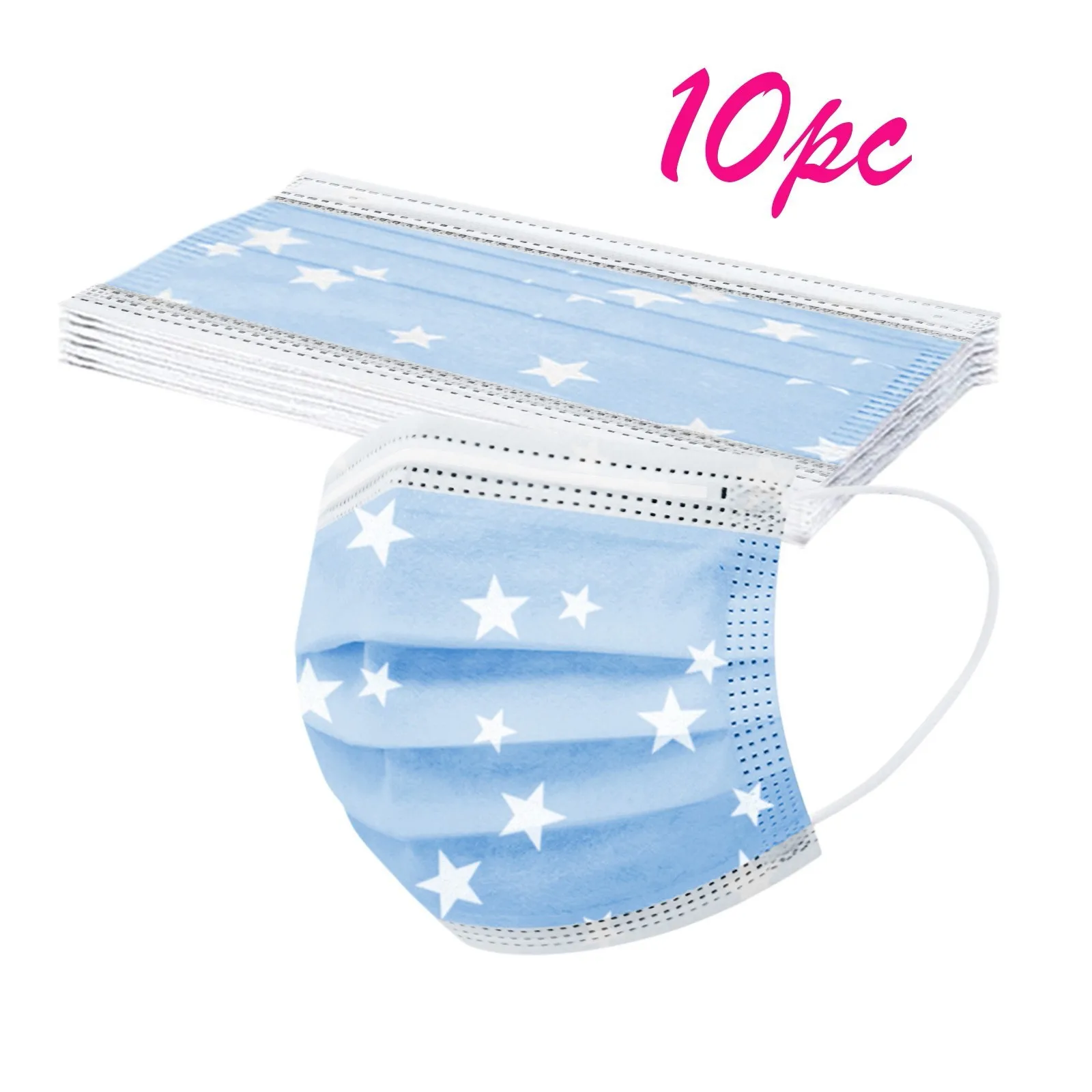 50PCS Adult Mask Disposable Face Mask 3Ply Ear Loop Mask Five colors star mask Breathable Face Mask Fashion
50PCS Adult Mask Disposable Face Mask 3Ply Ear Loop Mask Five colors star mask Breathable Face Mask Fashion