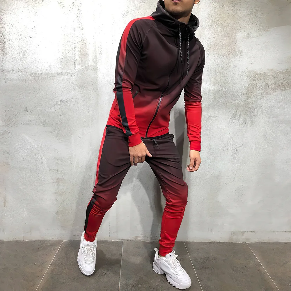 New Men 's Spring Autumn Zipper Sweatshirt Series Sport Suits Hip Hop Male 3D Gradient Hoodies Casual Sweatpant Set 
New Men 's Spring Autumn Zipper Sweatshirt Series Sport Suits Hip Hop Male 3D Gradient Hoodies Casual Sweatpant Set