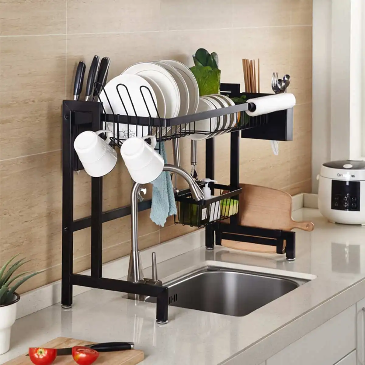 85cm Stainless Steel Over Sink Dish Rack Bowl Cup Drain Drying Shelf Storage Organizer Holder Kitchen Drying Drainer Dish Rack
85cm Stainless Steel Over Sink Dish Rack Bowl Cup Drain Drying Shelf Storage Organizer Holder Kitchen Drying Drainer Dish Rack