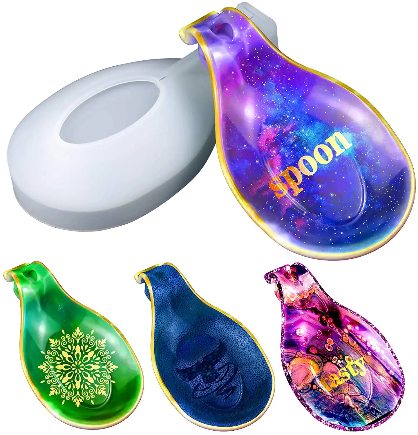 Spoon Holder Resin Mold Large Tray Mold for Epoxy Casting DIY Kitchen Utensil Tray Jewelry Holder Mould Home Decoration
Spoon Holder Resin Mold Large Tray Mold for Epoxy Casting DIY Kitchen Utensil Tray Jewelry Holder Mould Home Decoration