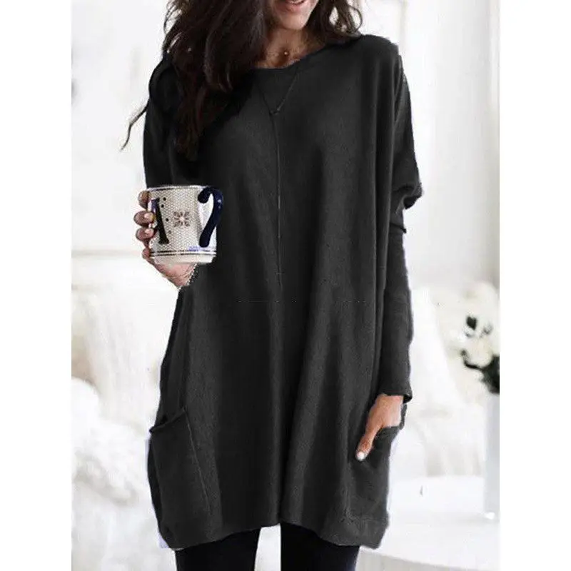New Long Sleeve T-Shirt Top Women's ETSTWENDY Loose Round Neck Casual T-Shirt Fashion Pocket Solid Color Top Ladies T-Shirt NEW
New Long Sleeve T-Shirt Top Women's ETSTWENDY Loose Round Neck Casual T-Shirt Fashion Pocket Solid Color Top Ladies T-Shirt NEW