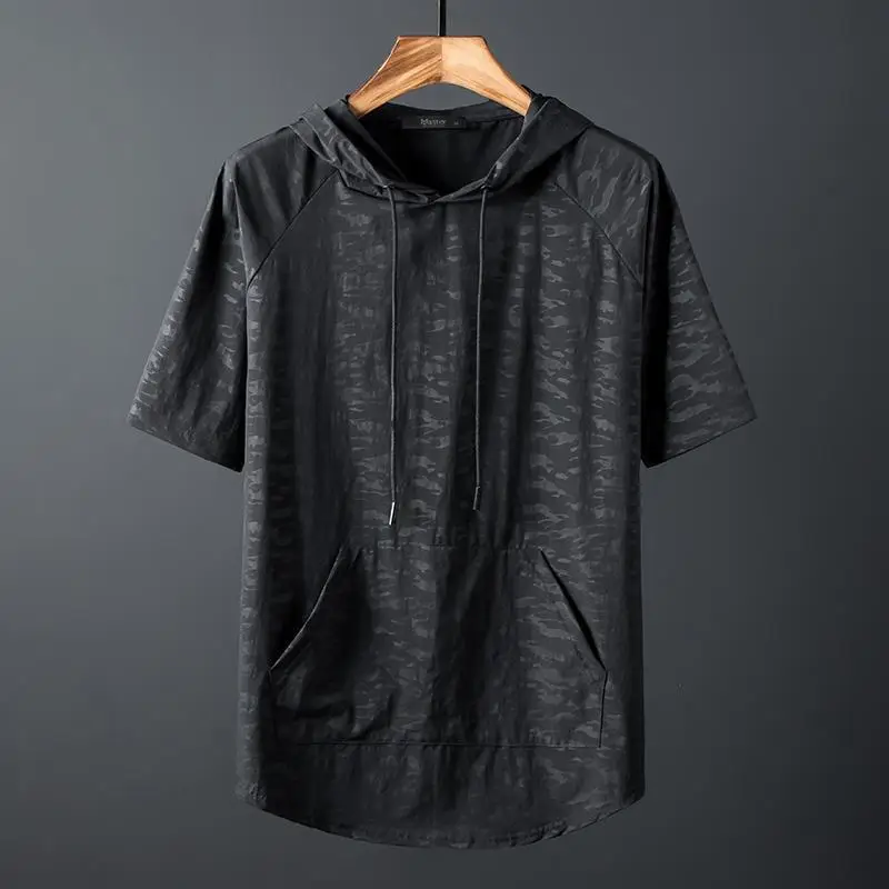 Men's hooded short sleeve t-shirt men's summer loose camouflage black half sleeve vests t-shirt tide top hoodie
Men's hooded short sleeve t-shirt men's summer loose camouflage black half sleeve vests t-shirt tide top hoodie