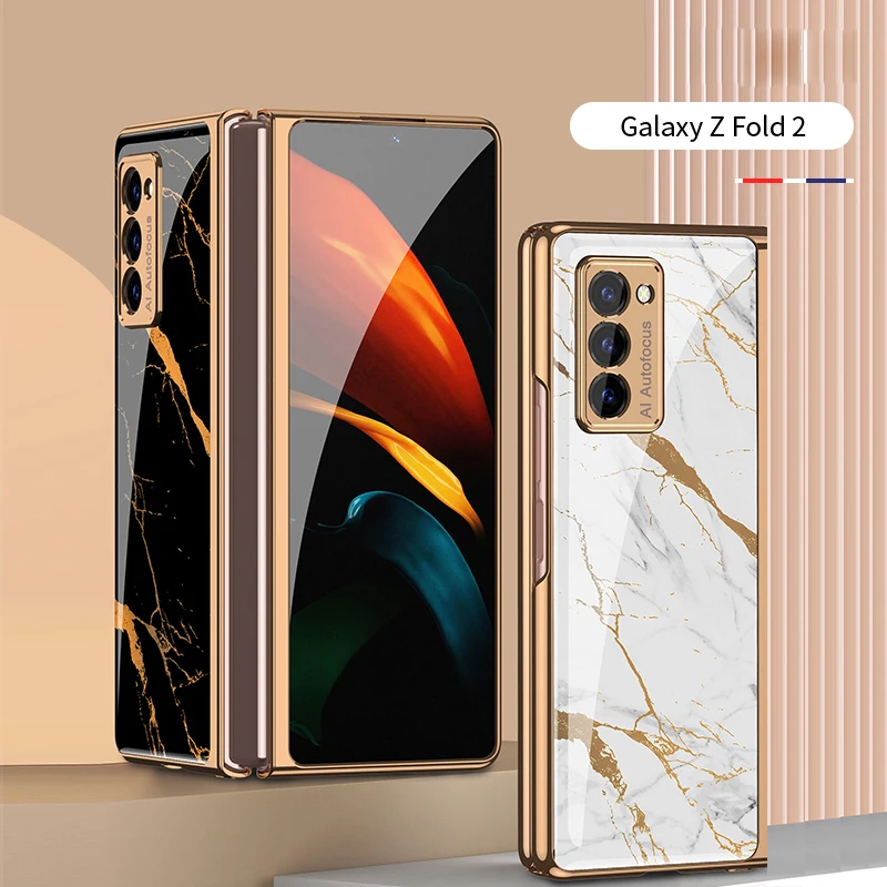 Tempered Glass Case For Samsung Galaxy Z Fold 2 5G Case Plating Anti-knock Protection Hard Cover for Samsung Z Fold 2 W21 Cover
Tempered Glass Case For Samsung Galaxy Z Fold 2 5G Case Plating Anti-knock Protection Hard Cover for Samsung Z Fold 2 W21 Cover