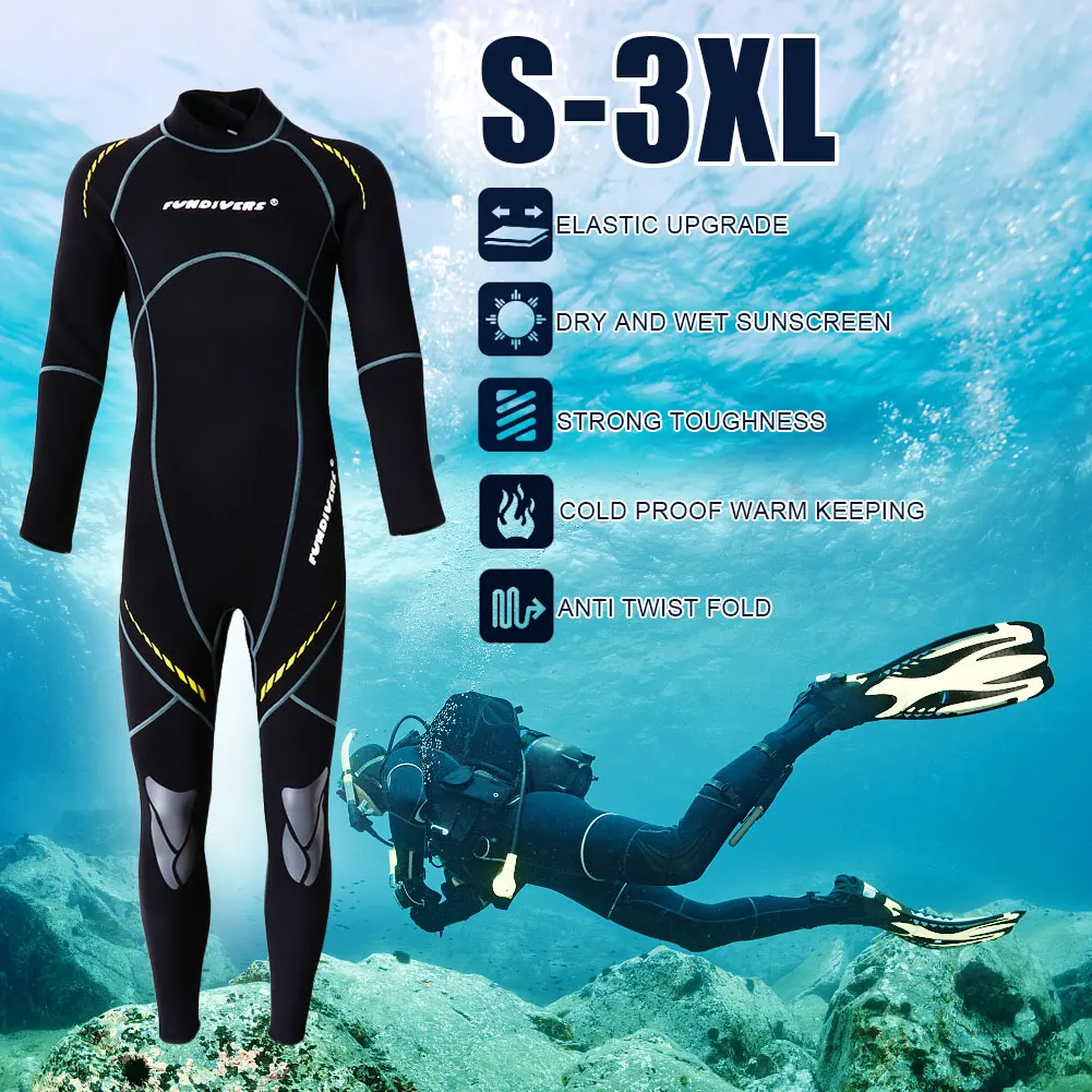 Premium Neoprene Wetsuit 3mm Men Scuba Diving Thermal Winter Warm Wetsuits Full Suit Swimming Surfing Kayaking Equipment Black
Premium Neoprene Wetsuit 3mm Men Scuba Diving Thermal Winter Warm Wetsuits Full Suit Swimming Surfing Kayaking Equipment Black