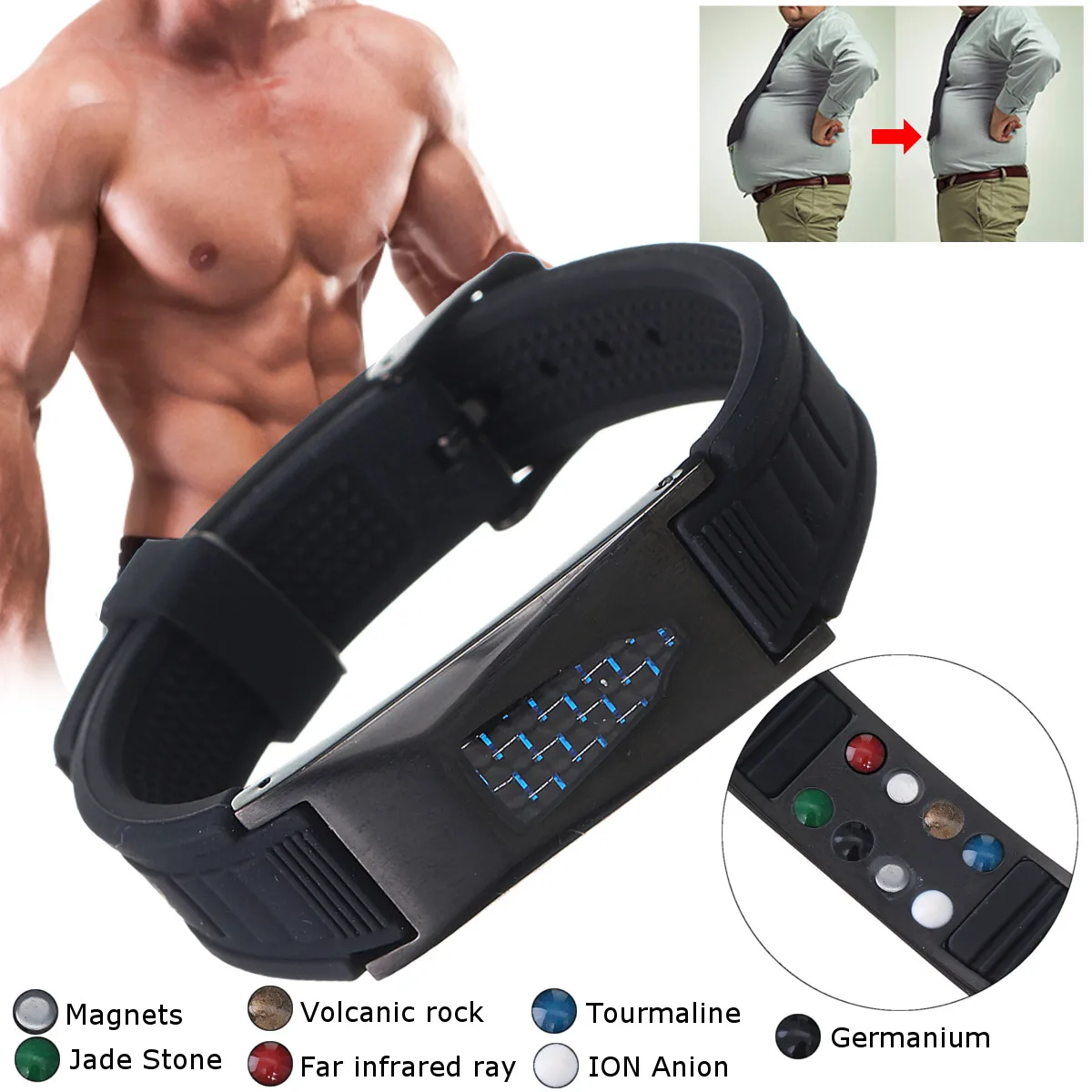 7 in 1 Titanium Magnetic Energy Armband Power Bio Bracelet Health Pain Relief Magnet Health Care Bracelet Gift for Friendship
7 in 1 Titanium Magnetic Energy Armband Power Bio Bracelet Health Pain Relief Magnet Health Care Bracelet Gift for Friendship