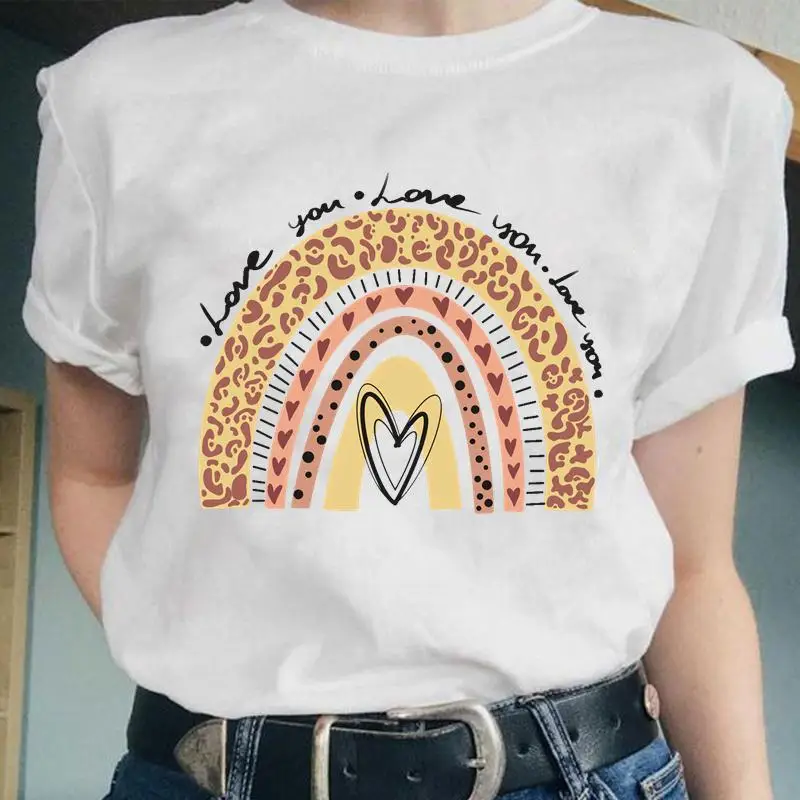 Women Short Sleeve Letter Love Leopard Cute Lady Tees Female Fashion Cartoon Clothes Summer Print Tops Tshirt Graphic T-Shirt
Women Short Sleeve Letter Love Leopard Cute Lady Tees Female Fashion Cartoon Clothes Summer Print Tops Tshirt Graphic T-Shirt