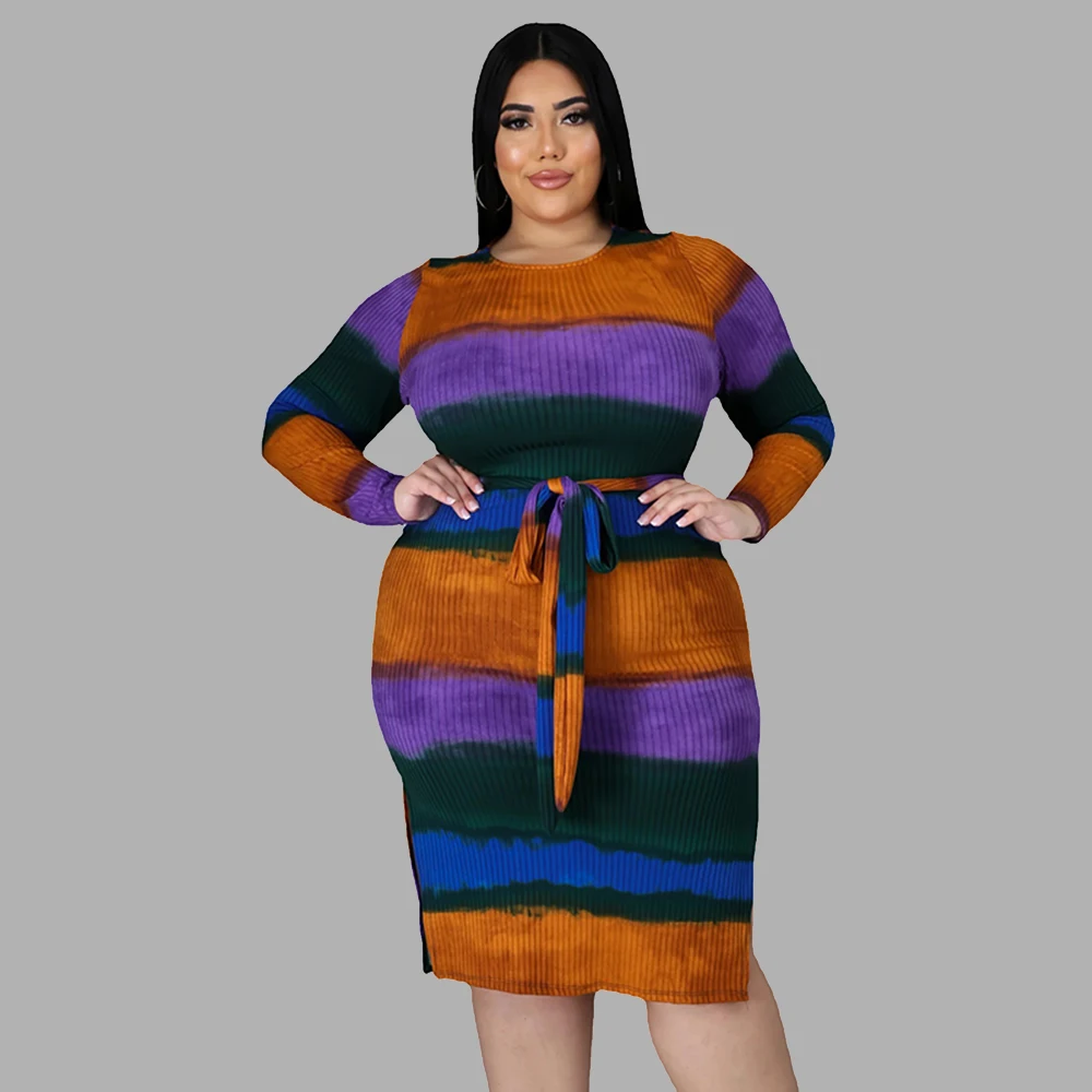Plus Size Clothing Stretchy Dresses Office Ladies Long Sleeve Dress with Lacing Up Striped Vintage Dress Wholesale Dropshipping
Plus Size Clothing Stretchy Dresses Office Ladies Long Sleeve Dress with Lacing Up Striped Vintage Dress Wholesale Dropshipping