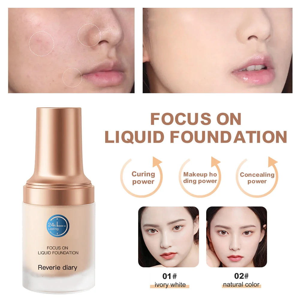 Liquid Foundation Longwear Waterproof Foundation Poreless Full Coverage Concealer for Skin Spots Foundation for Women
Liquid Foundation Longwear Waterproof Foundation Poreless Full Coverage Concealer for Skin Spots Foundation for Women