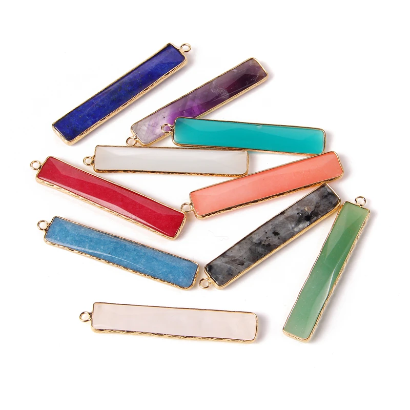 11x60mm 2pcs Natural Green Red Blue Quartz Stone Strip Pendant Charm for Jewelry Making Diy Fashion Earring Necklace Accessories
11x60mm 2pcs Natural Green Red Blue Quartz Stone Strip Pendant Charm for Jewelry Making Diy Fashion Earring Necklace Accessories