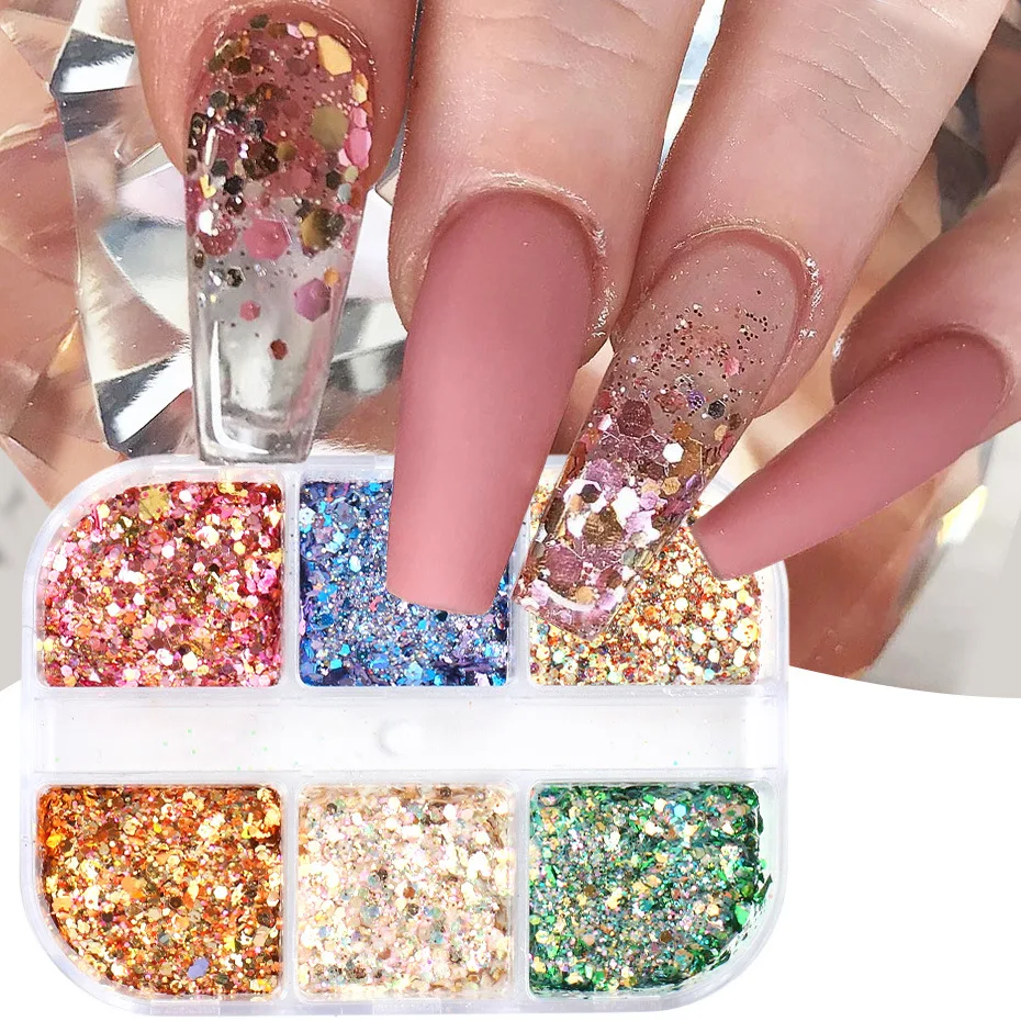 6 Colors Irregular Color Foilin Symphony Shiny Art Sequins with Sequins Paillette Manicure Nail Art Pigment Decoration Tools
6 Colors Irregular Color Foilin Symphony Shiny Art Sequins with Sequins Paillette Manicure Nail Art Pigment Decoration Tools