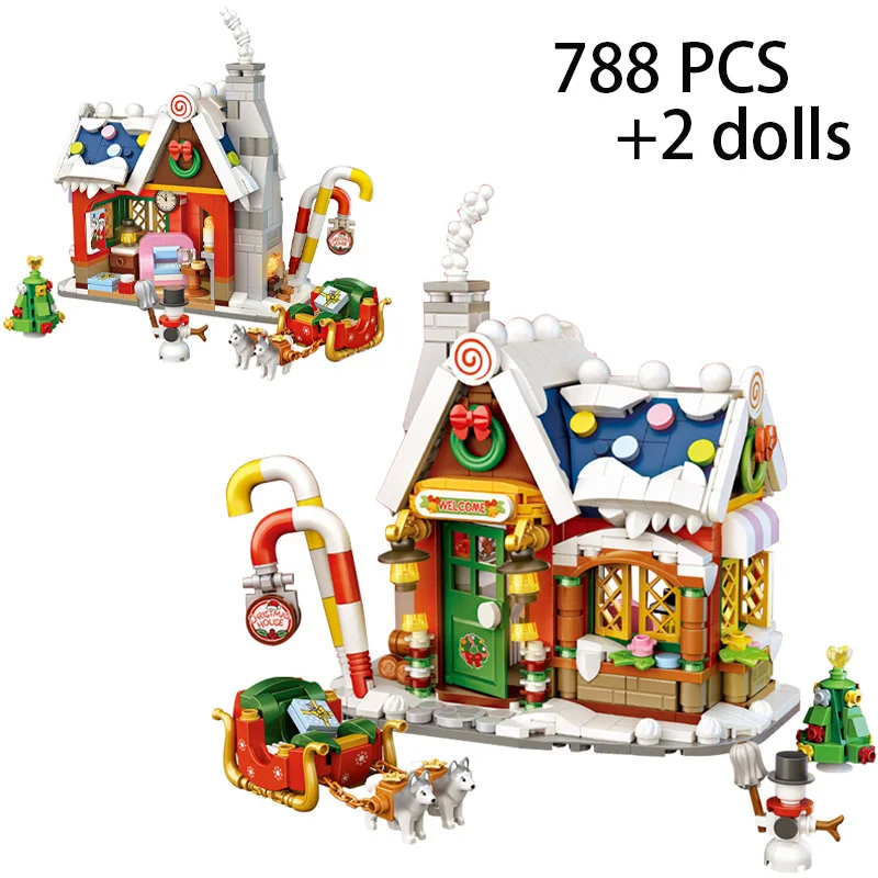 New 788PCS Candy Christmas House Model Small Building Blocks Educational Children's Toys New Year Gifts
New 788PCS Candy Christmas House Model Small Building Blocks Educational Children's Toys New Year Gifts