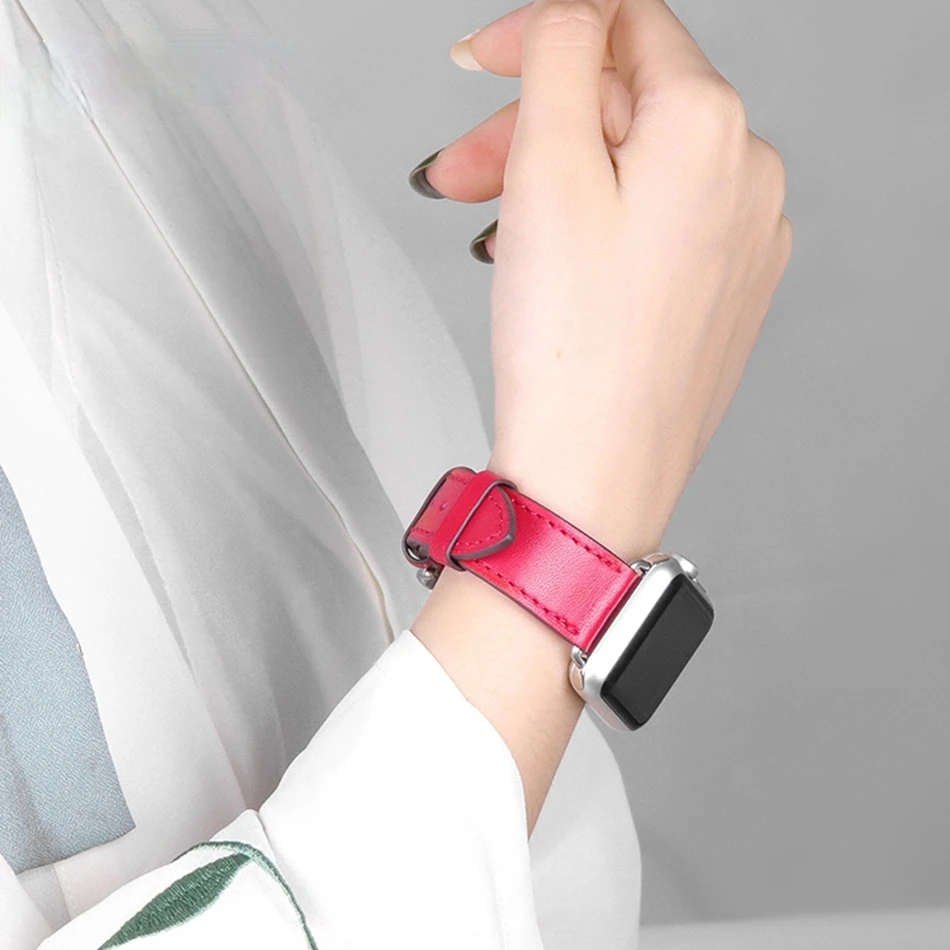 Leather Sport Watch Band for Apple Watch SE 4/5/6 Loop Strap 40MM 44MM for iWatch Series 1/2/3 38MM 42MM Bracelet Band Strap
Leather Sport Watch Band for Apple Watch SE 4/5/6 Loop Strap 40MM 44MM for iWatch Series 1/2/3 38MM 42MM Bracelet Band Strap