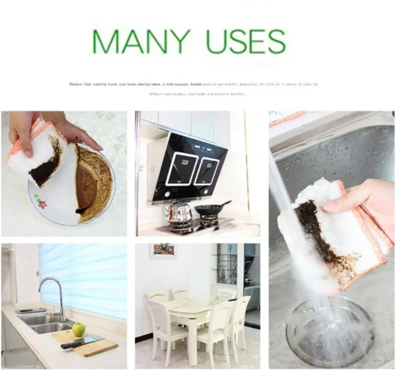 50Pcs Bamboo Dish Cloths Anti-Grease Kitchen Cleaning Cloth Washing Towels Magic Micro Fiber Cleaning Wiping Rags Dishcloth
50Pcs Bamboo Dish Cloths Anti-Grease Kitchen Cleaning Cloth Washing Towels Magic Micro Fiber Cleaning Wiping Rags Dishcloth