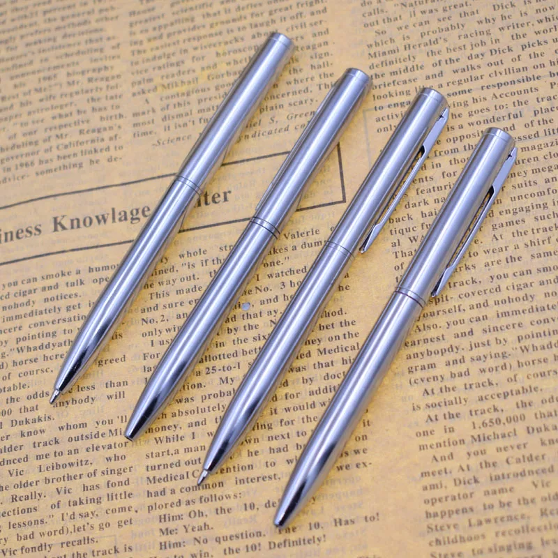 1PC Metal Stick Ballpoint Pen Mini Pocket Rotating Type 0.7mm Blue Black Ink Refill Small Ball Point Pen Twist Writing Tip Out
1PC Metal Stick Ballpoint Pen Mini Pocket Rotating Type 0.7mm Blue Black Ink Refill Small Ball Point Pen Twist Writing Tip Out