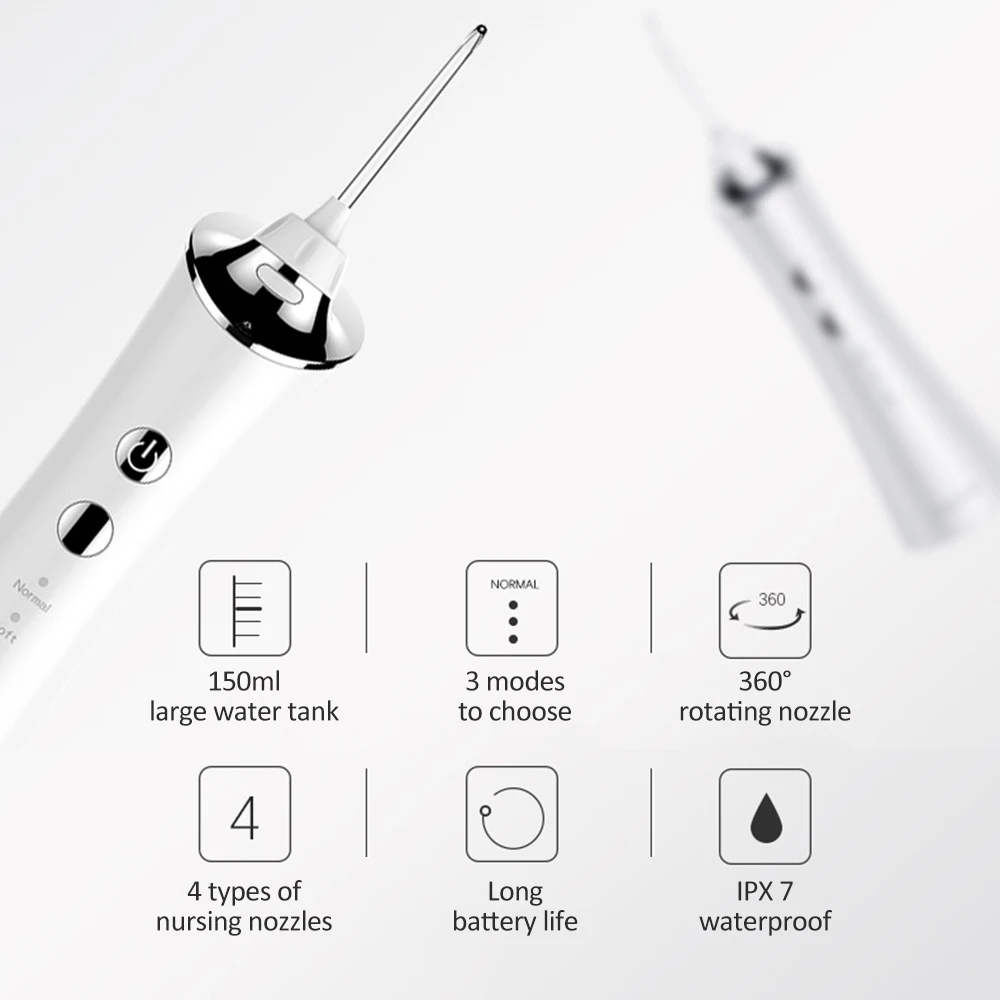 Oral Irrigator Toothbrush Water Dental Flosser For Teeth Mouth Clean Calculus Remover Waterpulse Jet Nasal Cleaner USB Portable
Oral Irrigator Toothbrush Water Dental Flosser For Teeth Mouth Clean Calculus Remover Waterpulse Jet Nasal Cleaner USB Portable