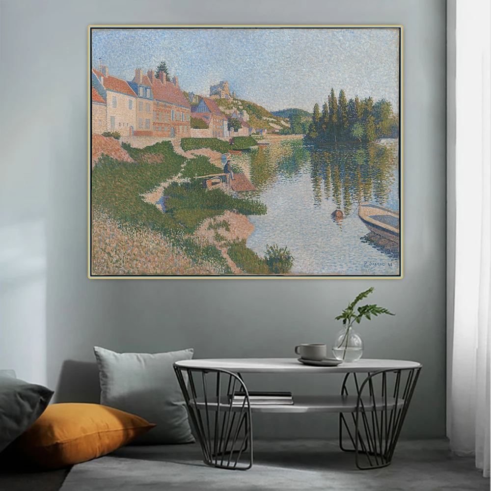 Citon Paul Signac《Les Andelys》Pointillism Canvas Oil Painting Art Poster Picture Wall Decor Home Living room Decoration
Citon Paul Signac《Les Andelys》Pointillism Canvas Oil Painting Art Poster Picture Wall Decor Home Living room Decoration