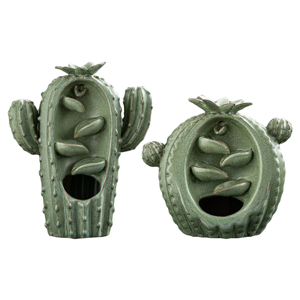 Cactus Incense Burner, Backflow Incense Censer Ceramic Incense Holder Stand for Teahouse Office Home Ornaments Decoration
Cactus Incense Burner, Backflow Incense Censer Ceramic Incense Holder Stand for Teahouse Office Home Ornaments Decoration