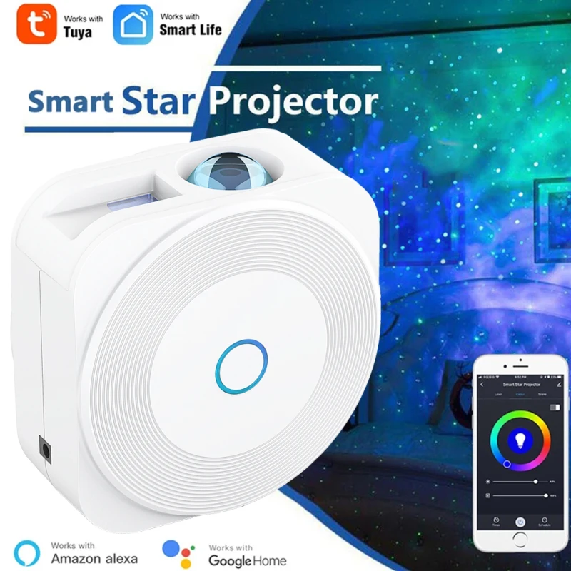 Smart Star Galaxy Projector Smart Home Wifi Starry Sky Projector Voice Control Work With Alexa Google Home Colorful Lights
Smart Star Galaxy Projector Smart Home Wifi Starry Sky Projector Voice Control Work With Alexa Google Home Colorful Lights