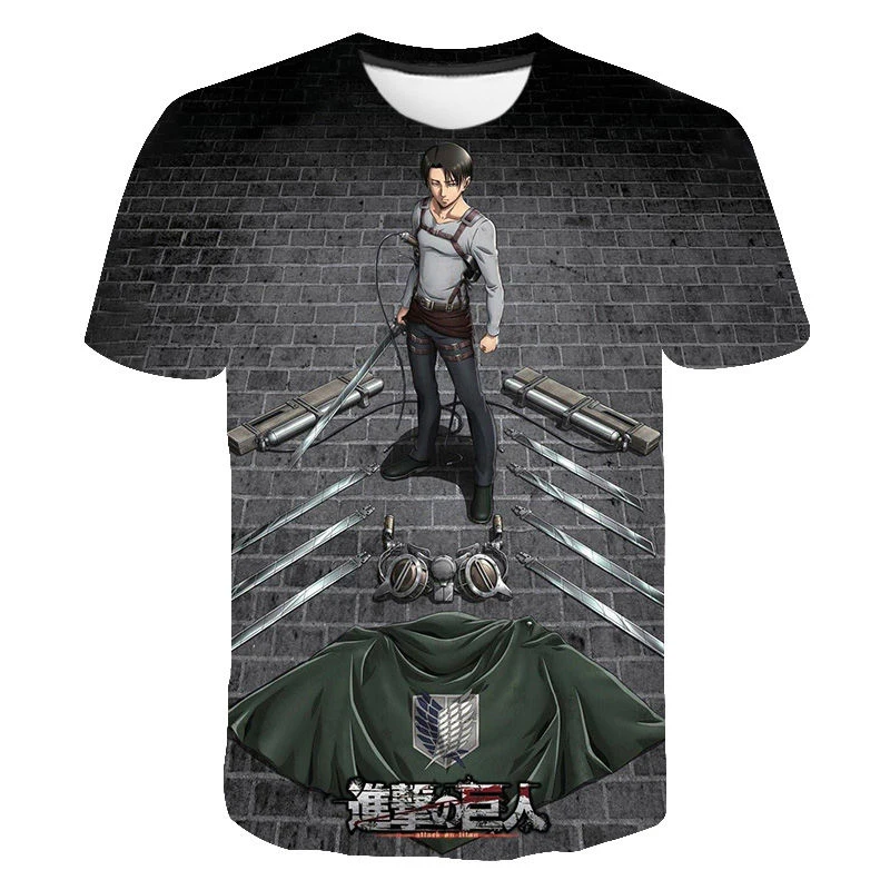 2021 Japan Summer Casual Anime T-shirt Scout Legion Clothing 3d Printing T-shirt Giant Short Sleeve Titan Attack T-shirt
2021 Japan Summer Casual Anime T-shirt Scout Legion Clothing 3d Printing T-shirt Giant Short Sleeve Titan Attack T-shirt