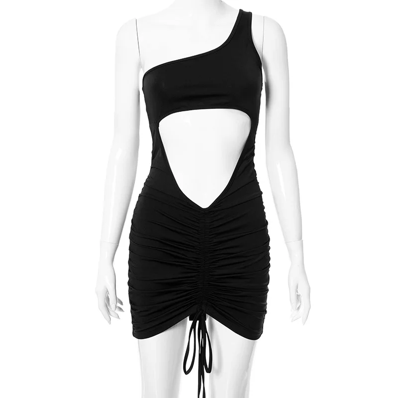 Ladies Dresses Summer One Shoulder Sexy Hollow Out Drawstring Women'S Evening Dress With Corset Mini Wrap Fashion Clothing 2021 
Ladies Dresses Summer One Shoulder Sexy Hollow Out Drawstring Women'S Evening Dress With Corset Mini Wrap Fashion Clothing 2021