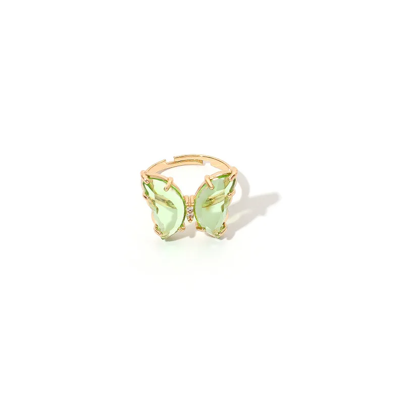 Fashion Exquisite Acrylic Butterfly Ring Gold Plated Color Transparent Ring Bride Wedding Party Jewelry Cocktail Ring
Fashion Exquisite Acrylic Butterfly Ring Gold Plated Color Transparent Ring Bride Wedding Party Jewelry Cocktail Ring