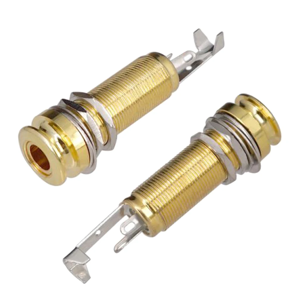 Golden Threaded Cylinder Output Socket for Electric Guitar Bass Endpin Jack 
Golden Threaded Cylinder Output Socket for Electric Guitar Bass Endpin Jack
