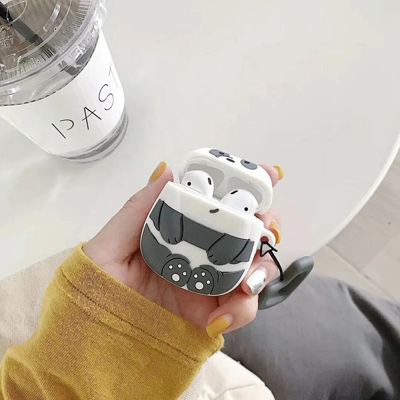 Cute 3D Bear Cartoon Silicone lanyard Wireless Earphone Charging case for Apple AirPods 1 2 Bluetooth Accessories Headset bag
Cute 3D Bear Cartoon Silicone lanyard Wireless Earphone Charging case for Apple AirPods 1 2 Bluetooth Accessories Headset bag