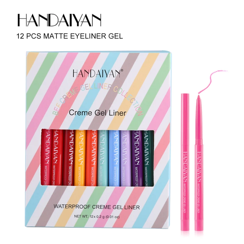 HANDAIYAN Ultra-fine Eyeliner Non-smudge Waterproof Sweatproof Long-lasting 12 Colors Pearlescent Matte Eye Pencil Eyes Makeup
HANDAIYAN Ultra-fine Eyeliner Non-smudge Waterproof Sweatproof Long-lasting 12 Colors Pearlescent Matte Eye Pencil Eyes Makeup