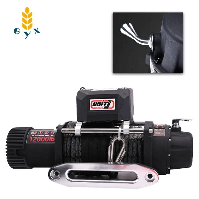 12,000 pounds on-board electric winch, 12V off-road vehicle winch, heavy-duty winch for auto rescue and self-help trailer
12,000 pounds on-board electric winch, 12V off-road vehicle winch, heavy-duty winch for auto rescue and self-help trailer