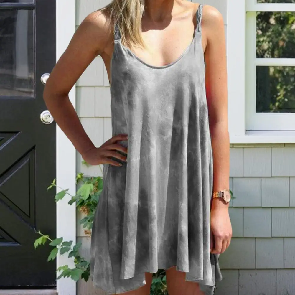 Платье без рукавов тай-дай печатных Повседневная Женская юбка Повседневная летняя пляжная одежда в богемном стиле с принтом юбка средней д... 
Платье без рукавов тай-дай печатных Повседневная Женская юбка Повседневная летняя пляжная одежда в богемном стиле с принтом юбка средней д...