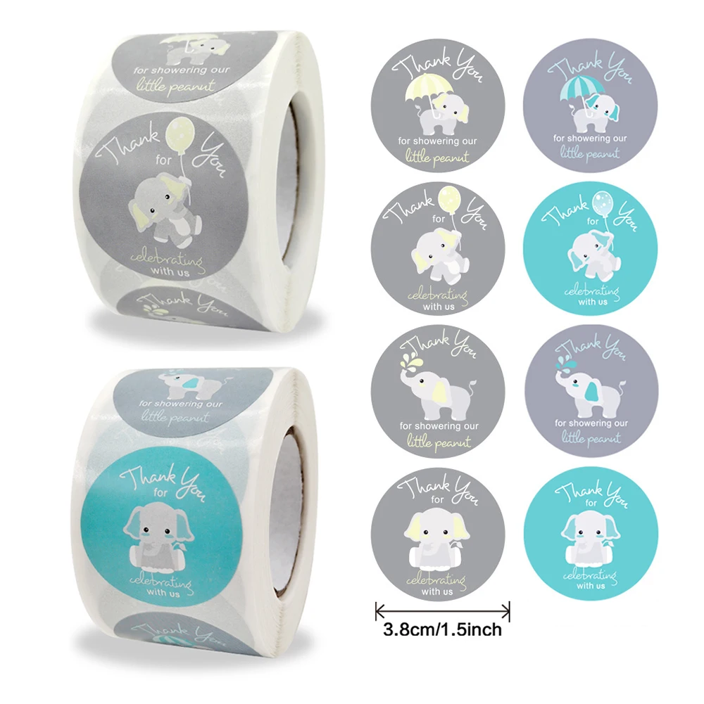 500Pcs Cute Elephant Thank You Stickers for Envelope Seal Labels Gift Packaging Decor Party Scrapbooking Stationery Sticker
500Pcs Cute Elephant Thank You Stickers for Envelope Seal Labels Gift Packaging Decor Party Scrapbooking Stationery Sticker
