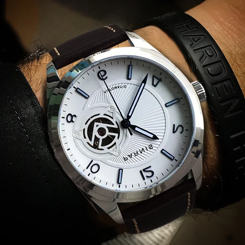 PARNIS 42MM Gold Case Mechanical Men Watches Brown Leather Strap Sapphire Crystal Automatic Self-wind Tourbillon Men's Watch Man
PARNIS 42MM Gold Case Mechanical Men Watches Brown Leather Strap Sapphire Crystal Automatic Self-wind Tourbillon Men's Watch Man