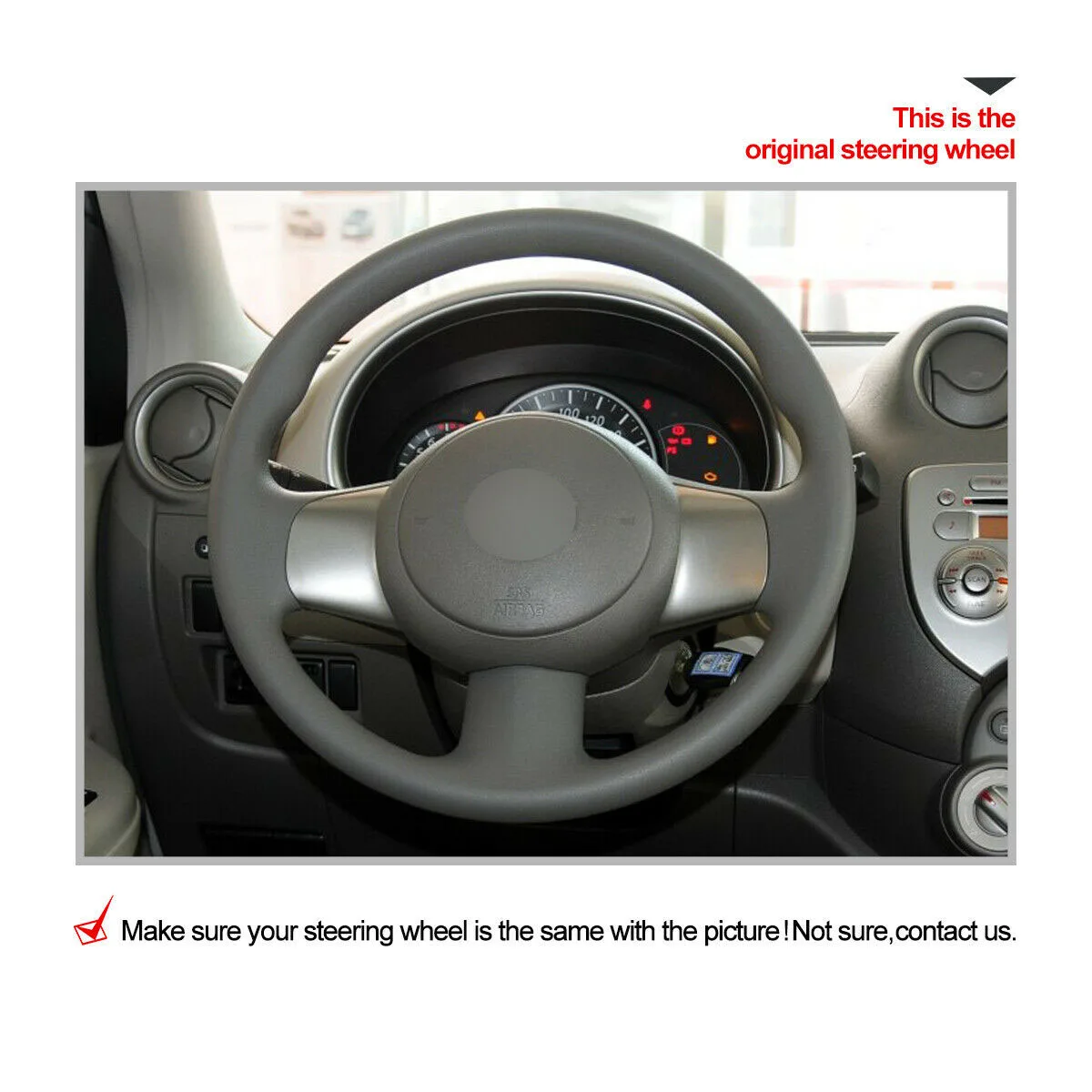 Hand Stitch Black Artificial Leather Car Steering Wheel Cover for Nissan Cube NV200 Versa Note
Hand Stitch Black Artificial Leather Car Steering Wheel Cover for Nissan Cube NV200 Versa Note