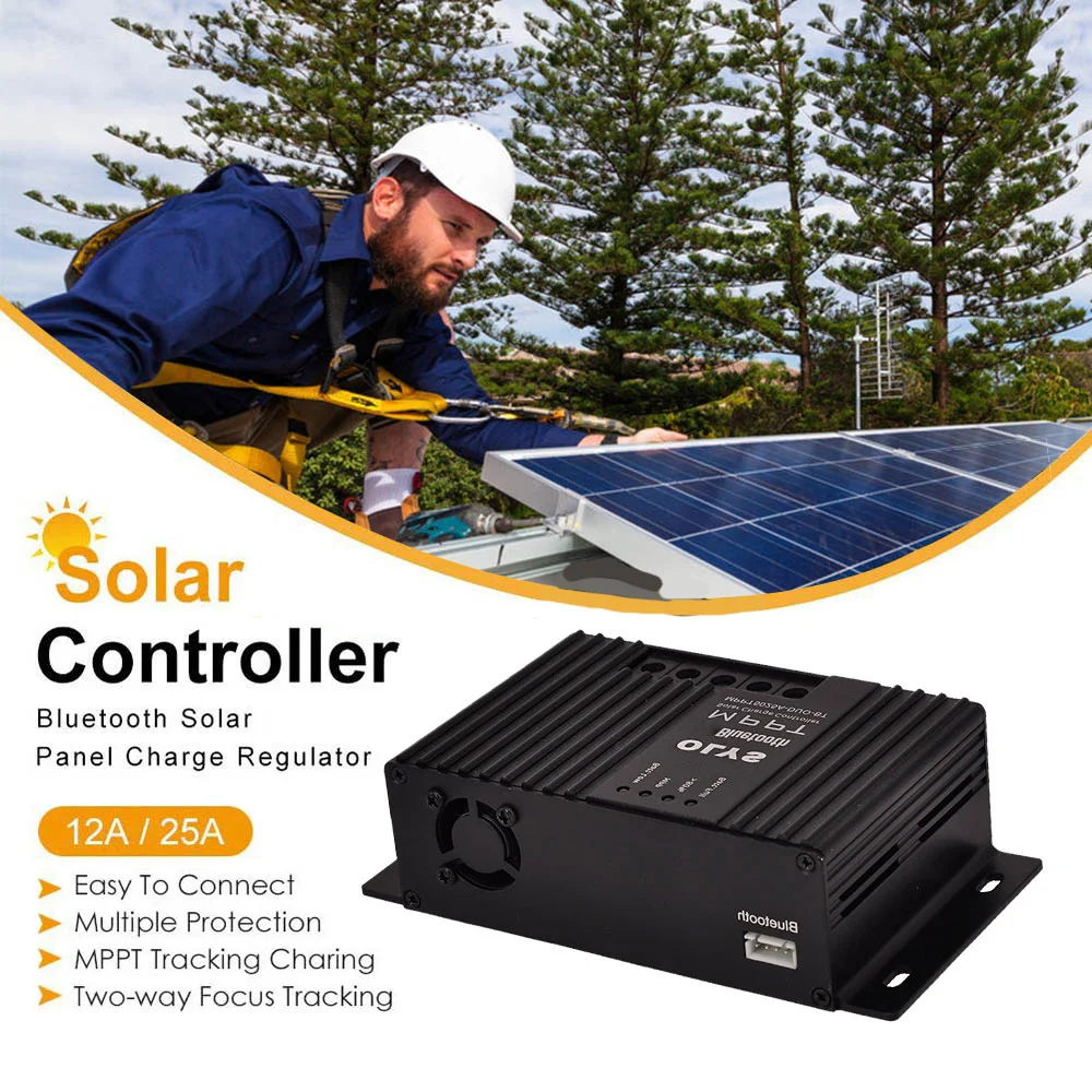 MPPT 12A/25A 12V Solar Charge Controller Solar Panel Charge Intelligent Regulator Dual Battery Charging Overcharge Protection
MPPT 12A/25A 12V Solar Charge Controller Solar Panel Charge Intelligent Regulator Dual Battery Charging Overcharge Protection