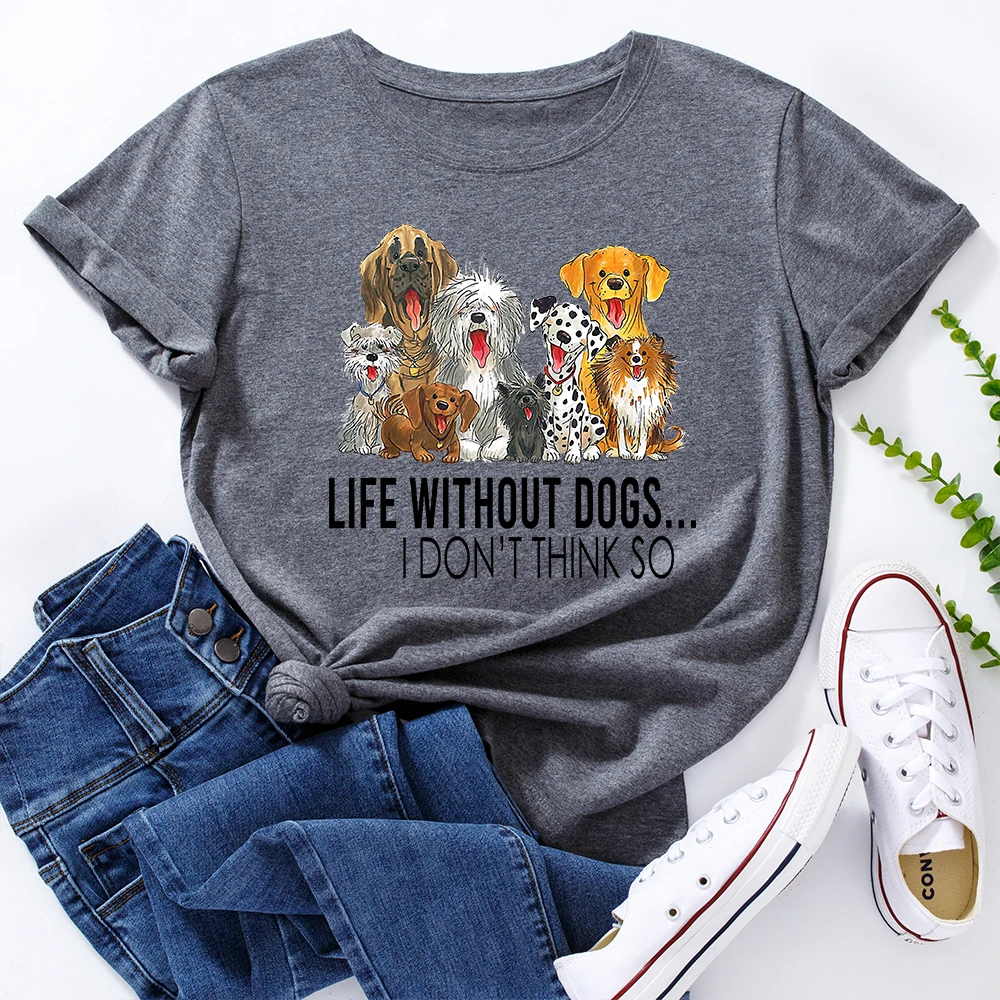 Summer 100%Cotton Women T-Shirt Cartoon Dogs Print Tees Tops Harajuku O Neck Short Sleeve Tshirt Female Clothing
Summer 100%Cotton Women T-Shirt Cartoon Dogs Print Tees Tops Harajuku O Neck Short Sleeve Tshirt Female Clothing