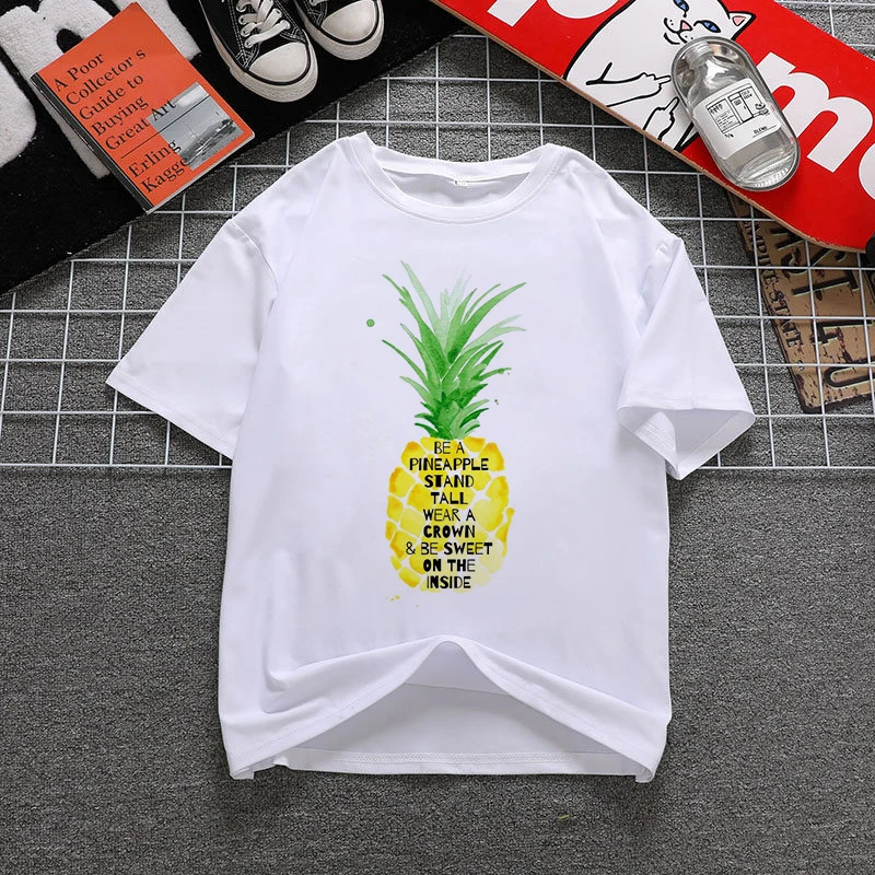 90S Women's T-shirt Pineapple Fruit Clothing Printed T-shirt Fashion Women's Top Graphic T-shirt Female Tumblr Clothing
90S Women's T-shirt Pineapple Fruit Clothing Printed T-shirt Fashion Women's Top Graphic T-shirt Female Tumblr Clothing